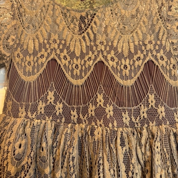 Trish Scully Child Girl's Lace Vintage-Look Full Skirt Formal Dress Size 7 - Picture 3 of 8